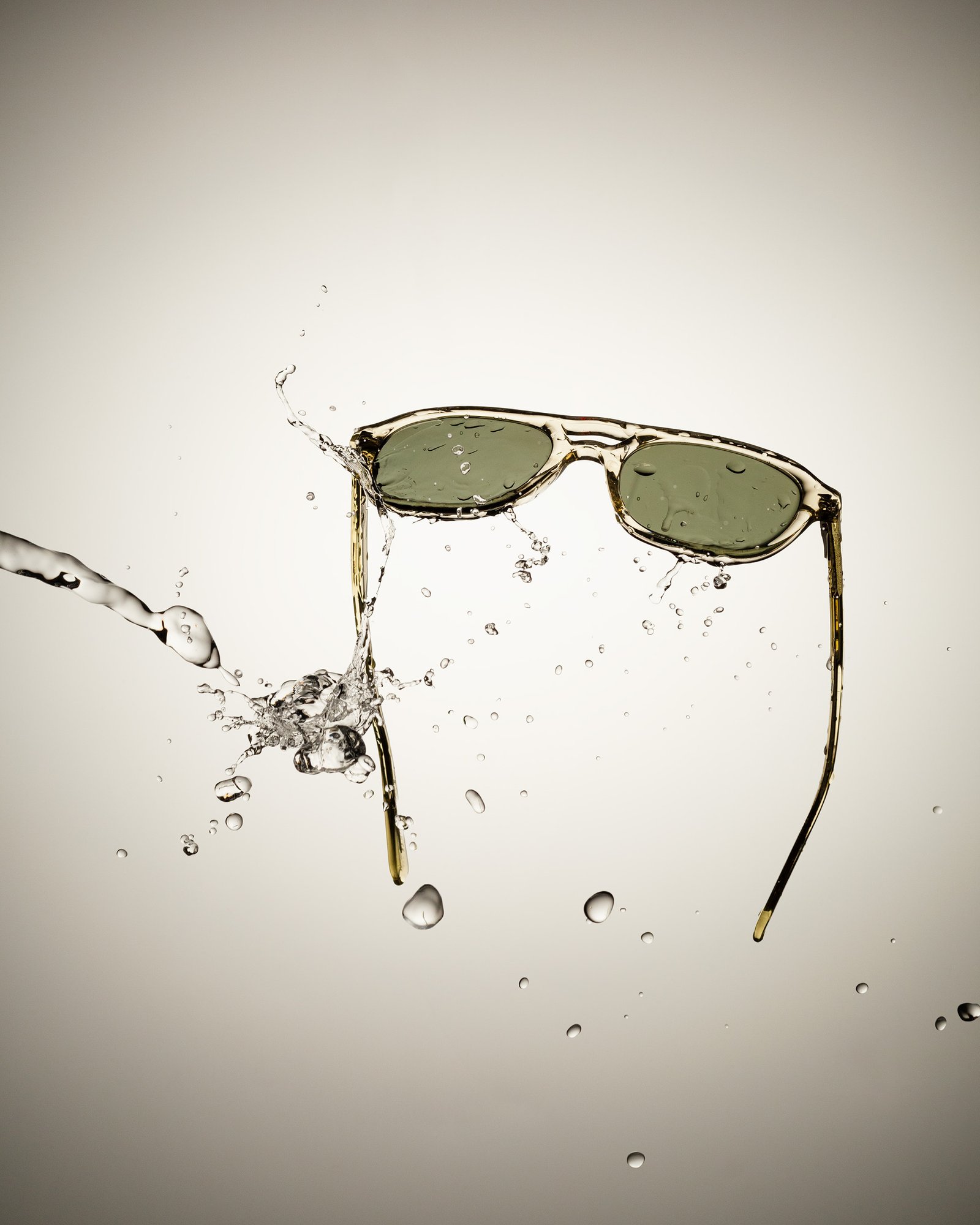 floating sunglasses and splash